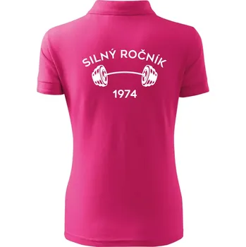 Silný ročník - Letopočet 1974 - Polokošile dámská Pique Polo - XS ( Purpurová )