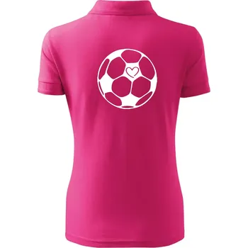 I love fotbal míč - Polokošile dámská Pique Polo - 2XL ( Purpurová )