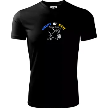 Pánské tričko Ghost of Kyiv - Mig 29 Fulcrum - Pánské triko Fantasy sportovní (dresovina) - 3XL ( Černá )