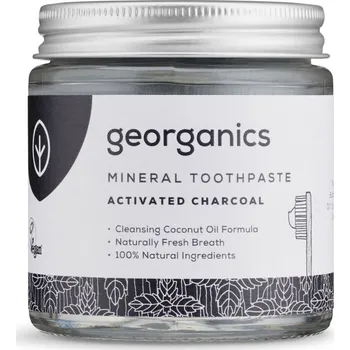 zubní pasta Georganics | Zubní pasta bez fluoridu s aktivním uhlím Obsah: 120 ml přírodní a osvěžující péče o zuby a dásně bez fluoridů