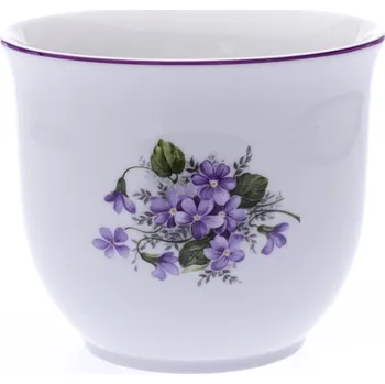 Hmoždíř Český porcelán, a.s., Dubí Porcelánový květináč, 10,9 cm, fialky, Český porcelán