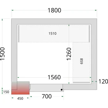 Tefcold Sada regálů pro stavebnicový box 180x150 cm