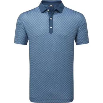 FootJoy Checker Print Lisle pánské polo, tmavě modré pánské, M