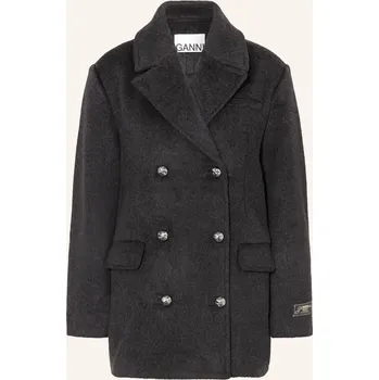 Dámský kabát Ganni Dámská Bunda, tmavě šedá, 40