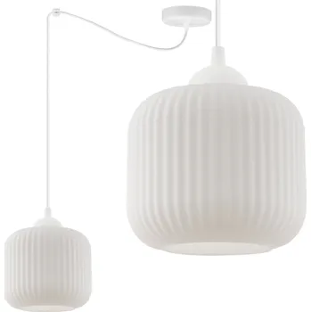 Závěsné svítidlo Riffle Spider, 1x bílé skleněné stínítko, w