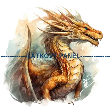 Látkový panel - Drak- DIN-27 Velikost: 20x20cm, Materiál: Kočárkovina