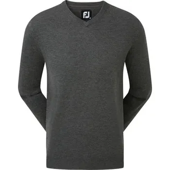 Golf FootJoy Wool Blend V-Neck pánský svetr, tmavě šedý pánské, 3XL