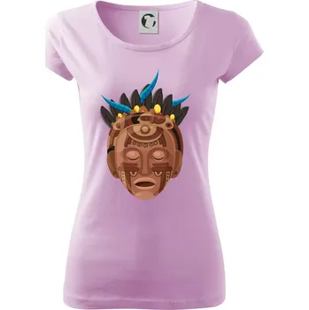 Dámské tričko Mayové maska hnědá - Dámské triko Pure - 3XL ( Orchid )