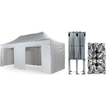 Zahradní stan Nůžkový párty stan 4x6 m /6 noh TENTino BH EXTREME EXTRA HIGH ROOF Barva opláštění: 17A - ANTRACIT