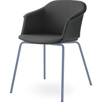 Jednací židle Konferenční křeslo Wave 032-N15 (4-nohá ocelová kostra holubí modrá RAL 5014, plastový korpus s vnit
