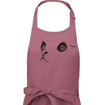 Kuchyňská zástěra Kočičí oči černé - Dámská zástěra na vaření - Univerzální velikost ( Starorůžová )