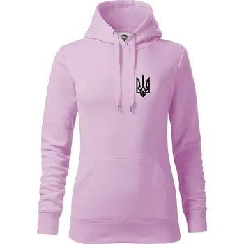 Dámská mikina Ukrajina trojzubec prso - Mikina dámská Cape s kapucí - L ( Orchid )