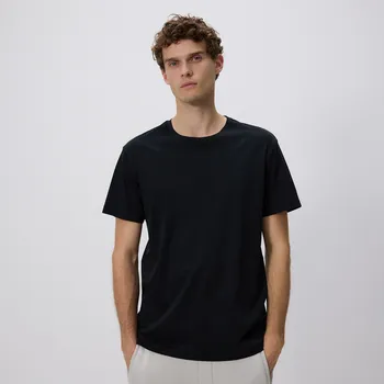 Pánské tričko Reserved - Tričko regular s modalem - černý - 378EX-99X - 378EX-99X-XL