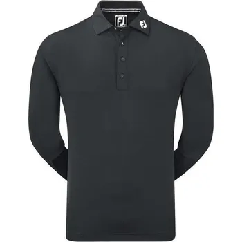 Pánské tričko FootJoy Thermocool Self pánské polo s dlouhým rukávem, černé pánské, XXL