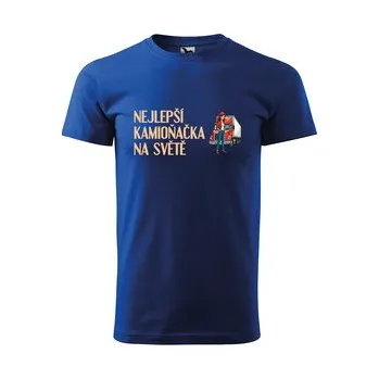 Pánské tričko Tričko s potiskem Nejlepší kamioňačka na světě: modré 4XL