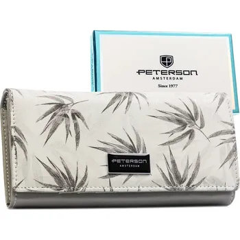 Peněženka Elegantní dámská peněženka z ekokůže a přírodní kůže s RFID Barva: Bílá