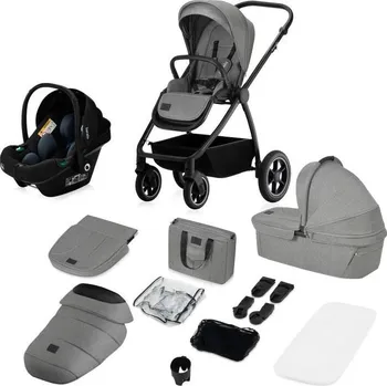 Kočárek Lionelo - Kombinovaný kočárek 3v1 MERIL Grey Stone