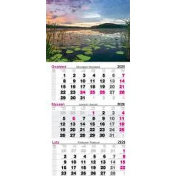 Kalendář Kalendarz 2026 ścienny trójdzielny Jezioro