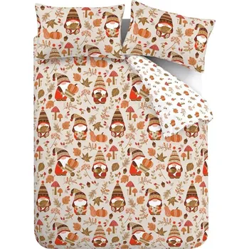 Povlečení Oranžové/hnědé povlečení na jednolůžko 135x200 cm Woodland Gonks – Catherine Lansfield ID_1800919