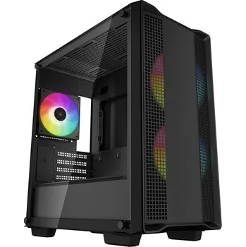 PC skříň DEEPCOOL skříň CC360 ARGB / MicroATX / 3x120 ARGB fan / USB 2.0 / USB 3.0 / tvrzené sklo / černá R-CC360-BKAPM3-G-1