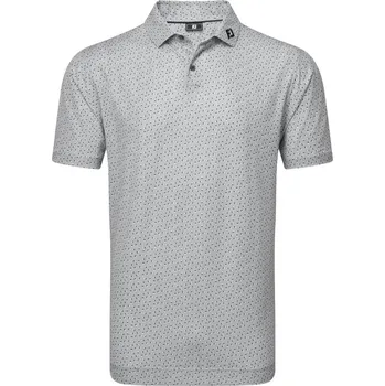 FootJoy Bounce Print Pique pánské polo, šedé pánské, S