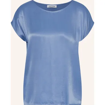 More & More Dámská Halenka Ze Směsi Materiálů, modrá, 36