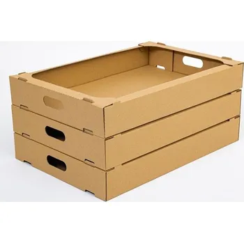 Obalový materiál Krabice na koblihy 600x400x85 mm vnitřní 3VVL B 360g/m2 hnědá - paleta 1400 ks