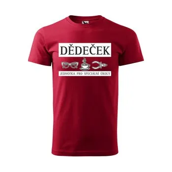 Pánská móda Tričko s potiskem Dědeček - Jednotka pro speciální úkoly: červené 3XL