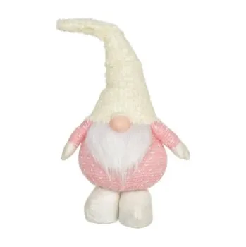 Vánoční dekorace Skřítek růžový s botičkami 50 cm