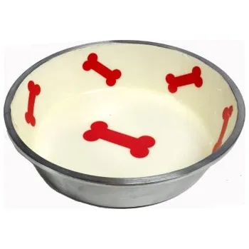 Miska pro psa Miska KOST bílá 0,6l/17,6cm