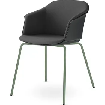 Jednací židle Konferenční křeslo Wave 032-N12 (4-nohá kostra šalvějově zelená PANTONE 17-6212 TCX, plastový korpus