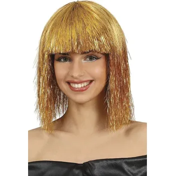 Karnevalová paruka GuircaZlatá párty paruka s ofinou