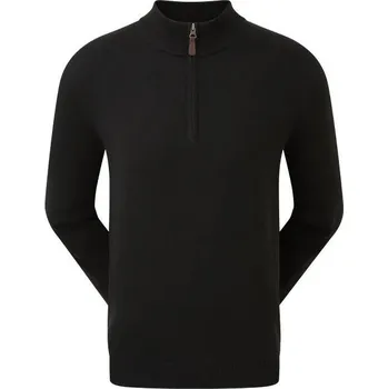 FootJoy Wool Blend 1/2 Zip pánský svetr, černý pánské, M