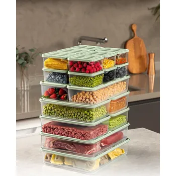 Dóza na potraviny Sada 20 ks potravinových boxů ILLIE zelená