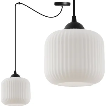 Závěsné svítidlo Riffle Spider, 1x bílé skleněné stínítko, b