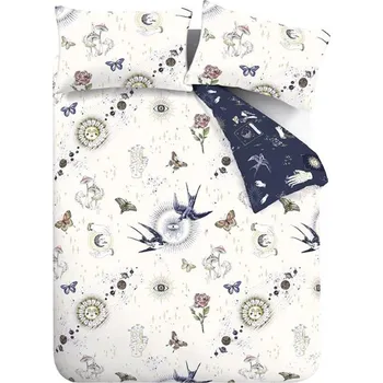 Povlečení Modré/krémové povlečení na dvoulůžko/prodloužené 230x220 cm Astrology – Sassy B ID_1804485