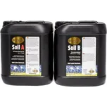 Gold Label Soil A&B 10L (Gold Label Soil A&B je profesionální dvousložkové základní hnojivo určené pro pěstování rostlin ve vegetační fázi i fázi kvetení. Toto hnojivo je optimalizováno pro použití s rašelinovými a kompostovými substráty.)