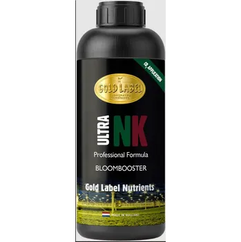 Hnojivo Gold Label Ultra NK 1L (Gold Label&nbsp;Ultra NK je vysoce koncentrovaný květový stimulátor obsahující dusík (N), draslík (K) a huminové kyseliny, který je navržen pro podporu intenzivního kvetení a produkci silných, zdravých květů. Objem: 1L.)