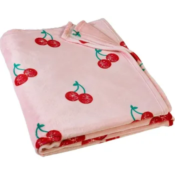 deka Růžová deka z mikroplyše 200x240 cm Disco Cherries – Catherine Lansfield ID_1802085