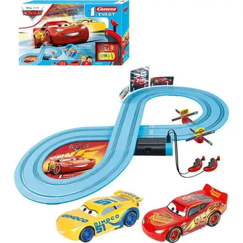 autodráha CARRERA 1 First Autodráha 2,4m 2 auta Cars Power Duell 1:50 na baterie gco1022