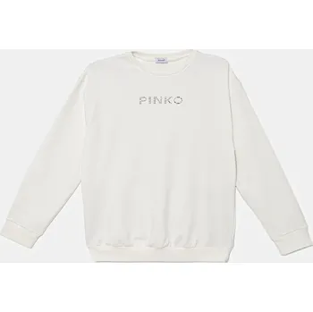 Chlapecká mikina Dětská bavlněná mikina Pinko KFFE011.C.FE014 bílá 00X, vel. 164