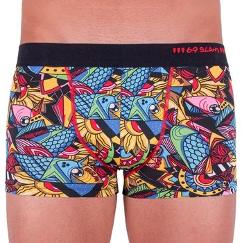 Boxerky Pánské boxerky 69SLAM hip ikankan S MSYIKK-PO - černá guma ryby Možnost vrácení zboží ZDARMA do 120 dnů!