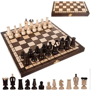 Šachy Královské šachy Ruhhy 26038 - dřevěná sada 31x31 cm elegantní design