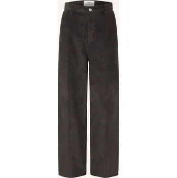 Pánské kalhoty Ami Paris Pánské Manšestrové Kalhoty Regular Fit, tmavě šedá, 50