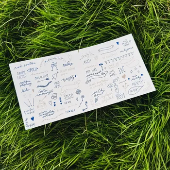 Fotoalbum Svatební samolepky Instantně Barva písma: šedá + tmavě modrá