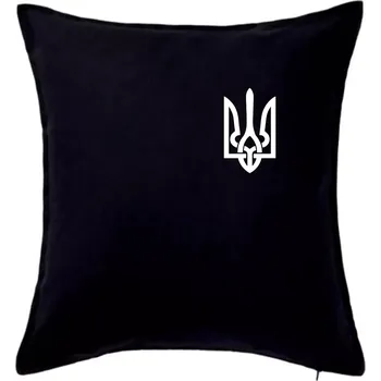 Polštář Ukrajina trojzubec prso - Polštář 50x50 - 50x50 - Pouze potah ( Černá )