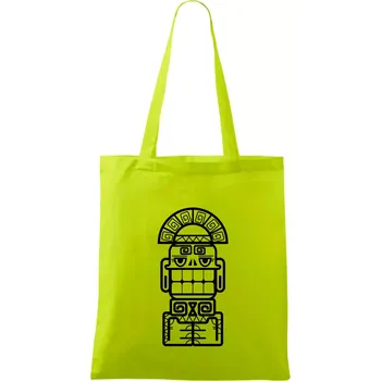 Mayové - socha se zuby - Taška bavlněná - 42 x 38 cm ( Limetková )