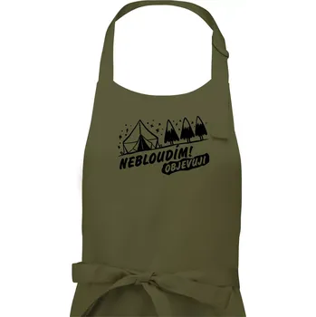 Kuchyňská zástěra Nebloudím, objevuji - hory - Pánská zástěra na vaření - Univerzální velikost ( Khaki )
