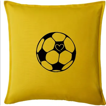 Polštář I love fotbal míč - Polštář 50x50 - 50x50 - Pouze potah ( Žlutá )