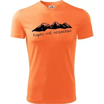 Kopec mě nezastaví - hory - Dětské triko sportovní (dresovina) - 146 cm/10 let ( Neon mandarine )